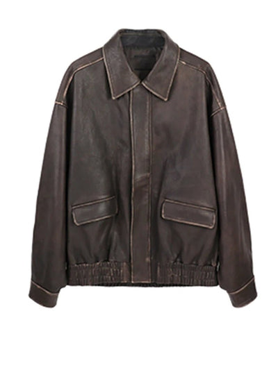 Vivienne Distressed Faux Leather Jacket