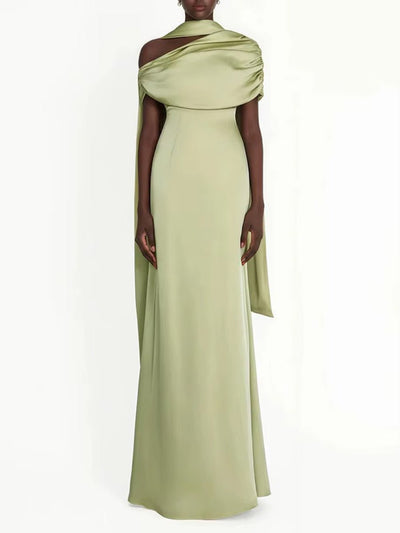Vivienne Draped Off Shoulder Gown