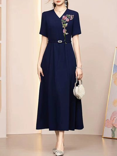 Vivienne Floral Belted Midi Dress