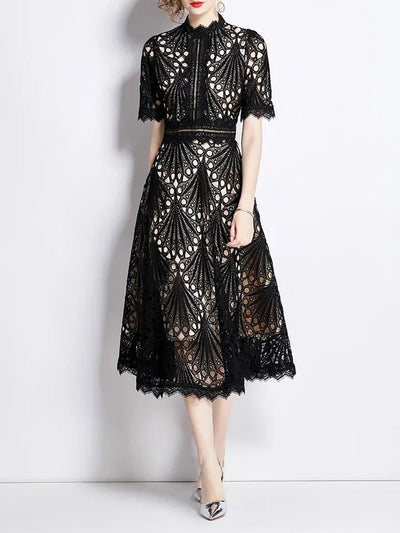 Zowie Hollow Out Midi Dress