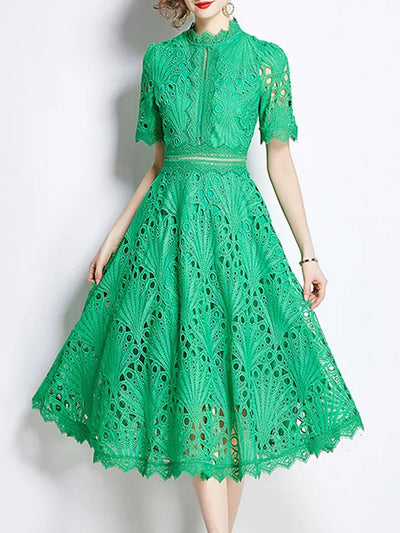 Zynab Hollow Out Midi Dress