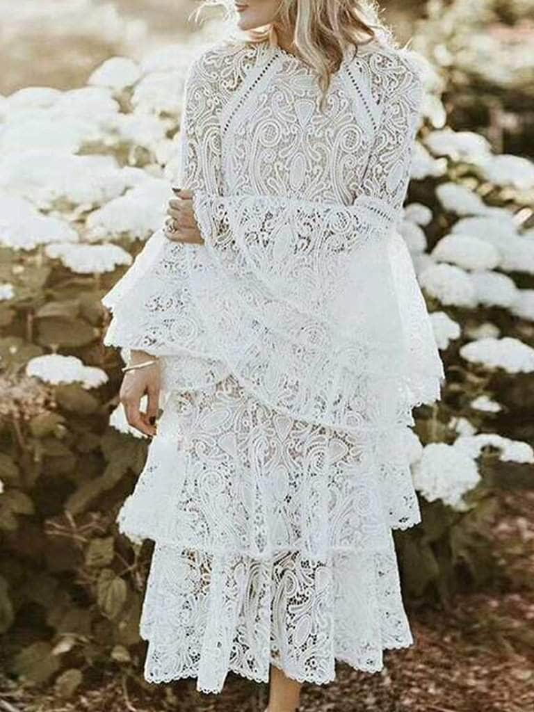 Amalia White Lace Dress | Glory Connection