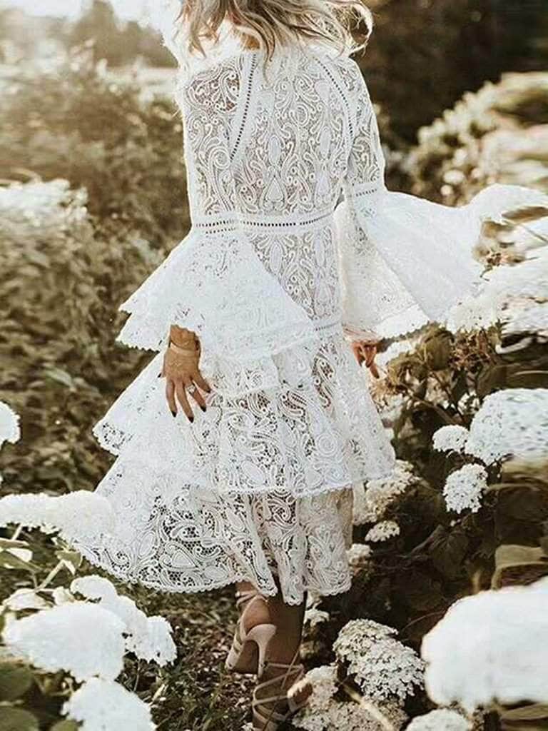 Amalia White Lace Dress | Glory Connection