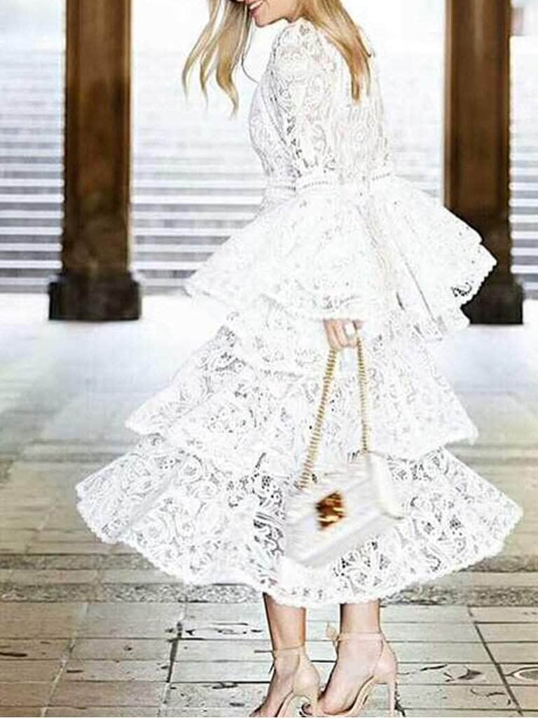 Amalia White Lace Dress | Glory Connection