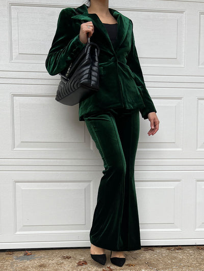 Angela Blazer & Pants Set in Green