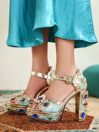 Arya Diamonds Pearls High Heels
