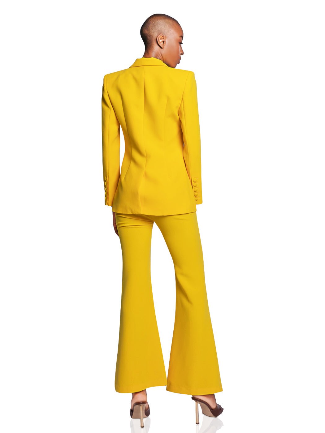 New Style Yellow Office Blazer And Pants Suits For Women Business OL 2  Piece Set  eBay