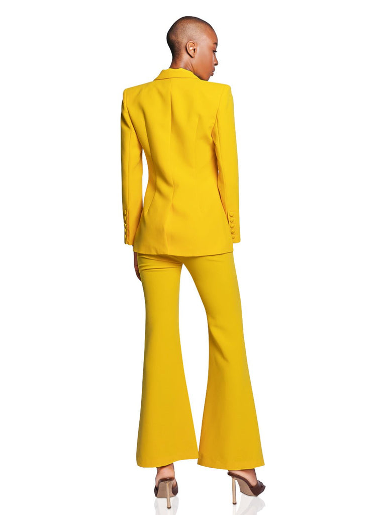 Bahira Blazer + Pants Set In Yellow - Glory Connection