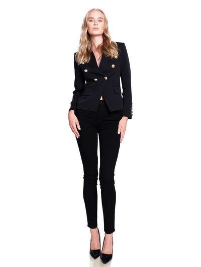 Double-Breasted Jacket + Pants in Black