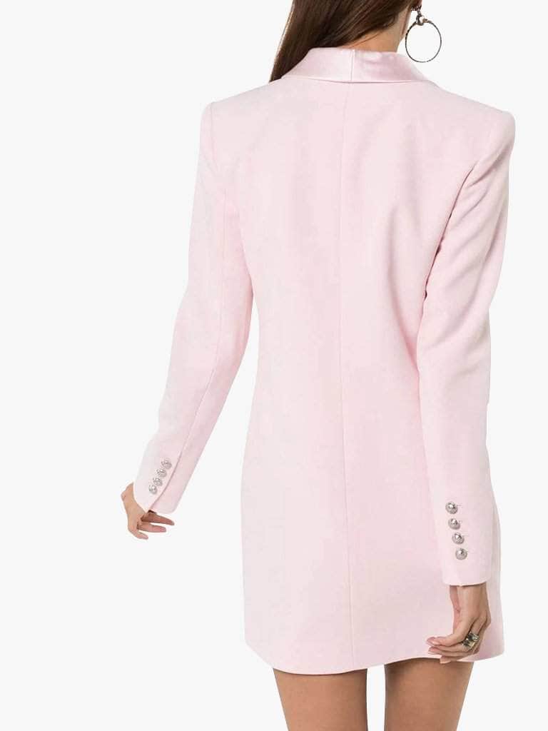pink double breasted blazer dress Women Pink Blazer Dress Custom Bridal & Bridesmaid Outfit Wedding Cocktail Formal Attire Christmas Outfits