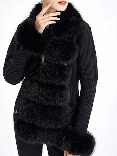 Emily Feather Faux Knitted Sweater