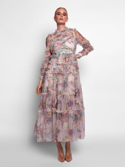 Georgina Ruffle Maxi Dress