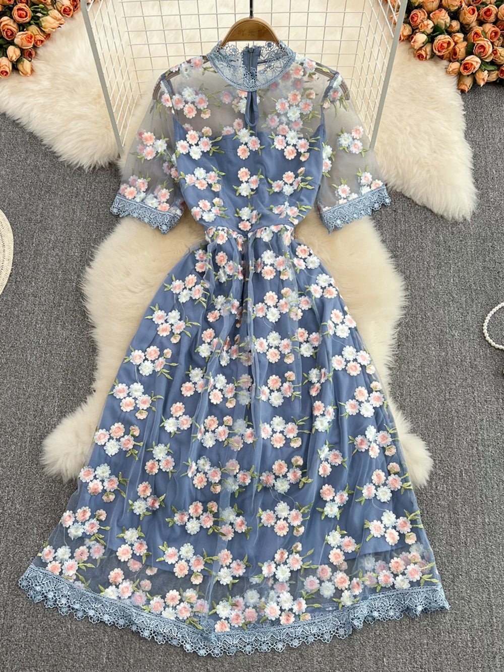 Helen Flower Midi Dress | Glory Connection