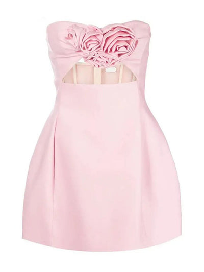 Jordan Flower Off Shoulder Mini Dress