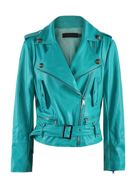 June Faux Leather Moto Jacket - Glory Connection