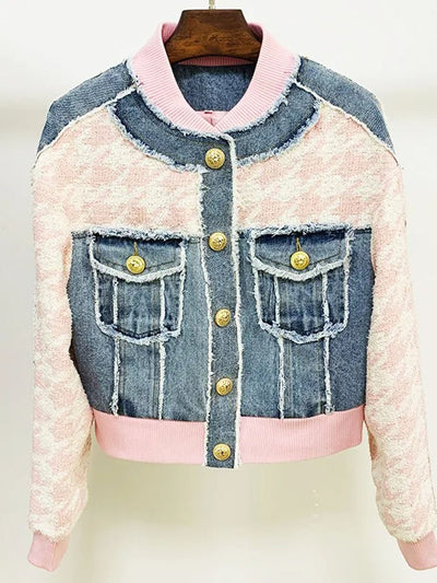 Lena Denim Tassel Jacket Mini & Skirt Set