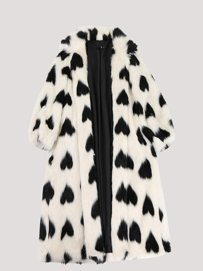 Mara Faux Fur Heart Shaped Coat