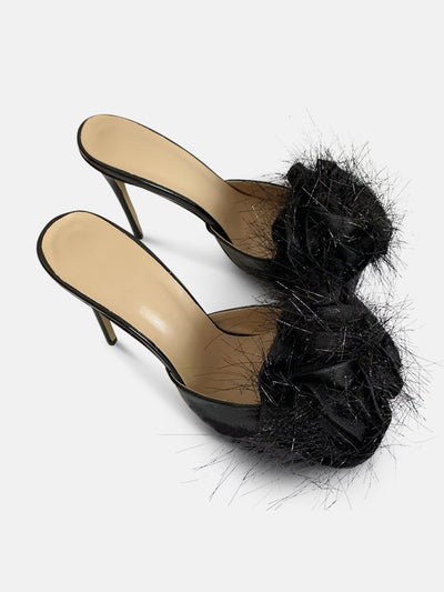 Mercedes Flower Toe Patent Leather Shoe