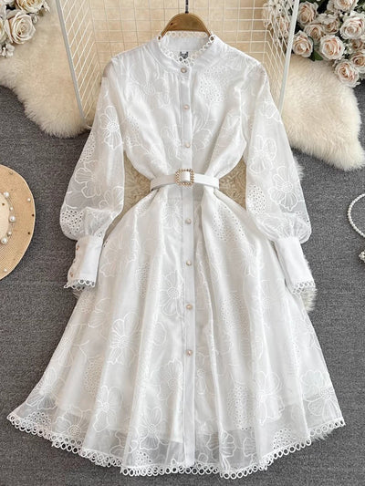 Millie Breasted Belt Midi Dress