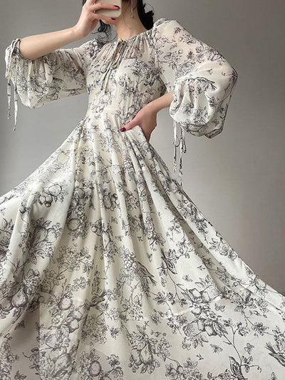 Rebekah Flora Midi Dress