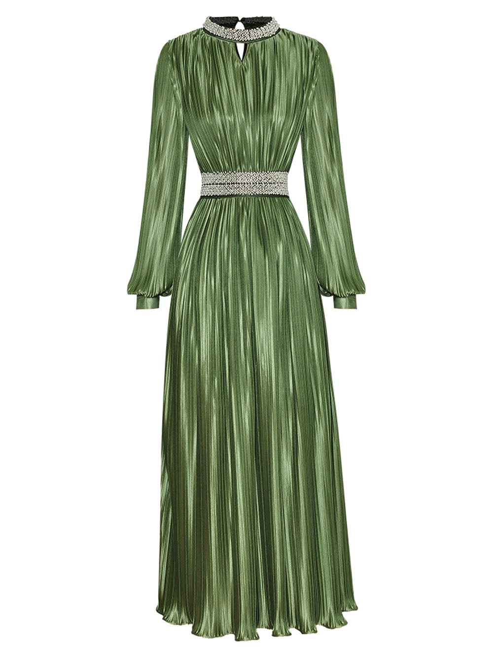 green sabrina dress Maxi Emerald green