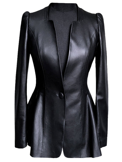 Sidney Leather Jacket in Black