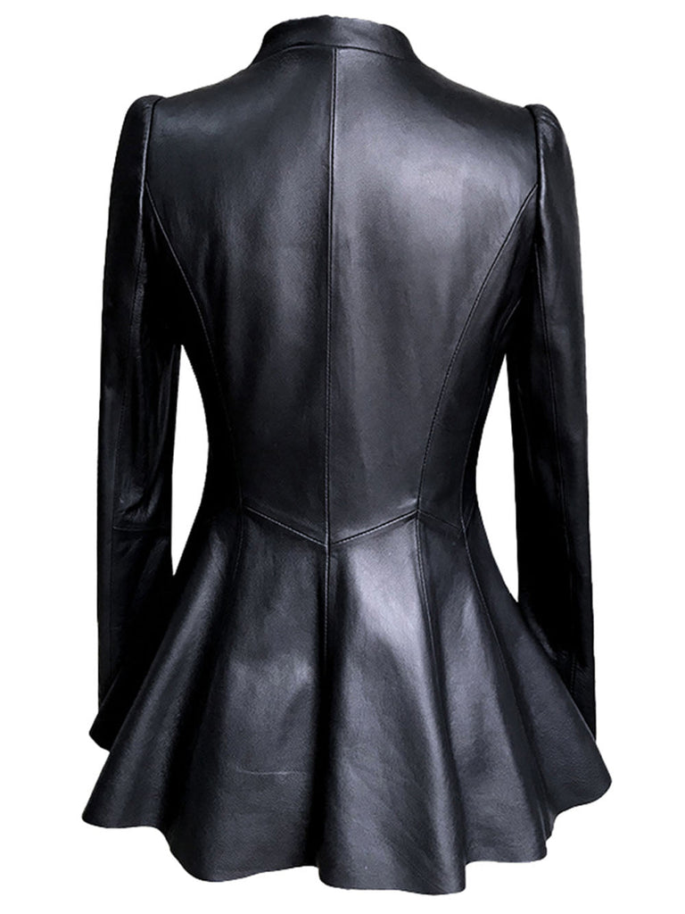 Sidney Leather Jacket In Black - Glory Connection