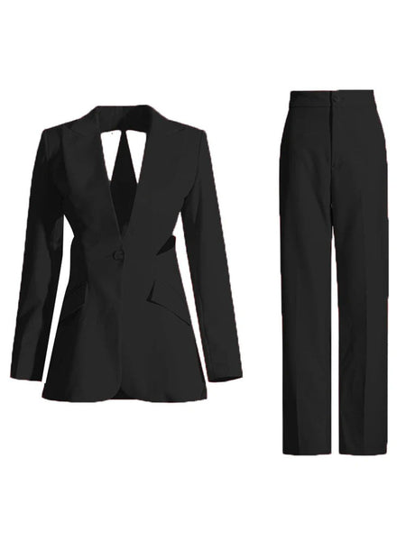 Sophie Hollow Out Blazer Set - Glory Connection