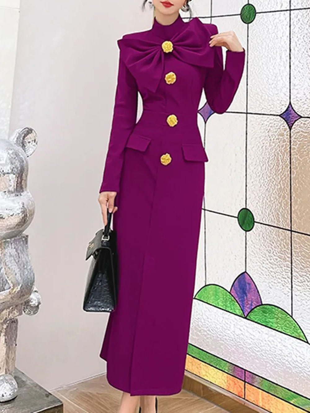 keepsake glory midi dress Isola Chanderi Silk Midi Dress S, purple
